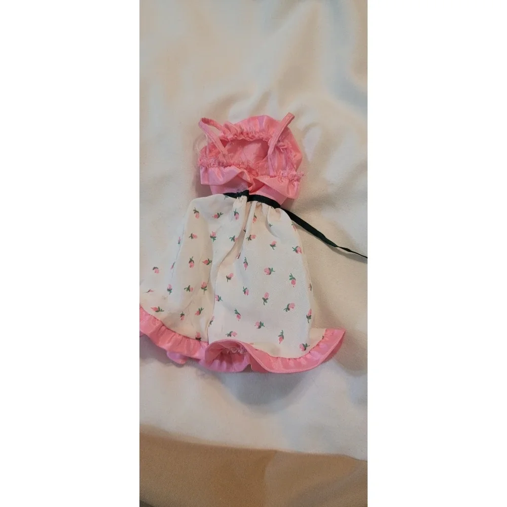1984 MY FIRST BARBIE FASHION PARTY DRESS PINK WHITE #4868